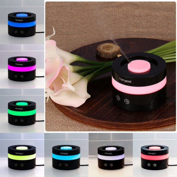 homgeek LED changing colors Aroma Oil Diffuser Ultrasonic Humidifier with Adaptor & USB N14