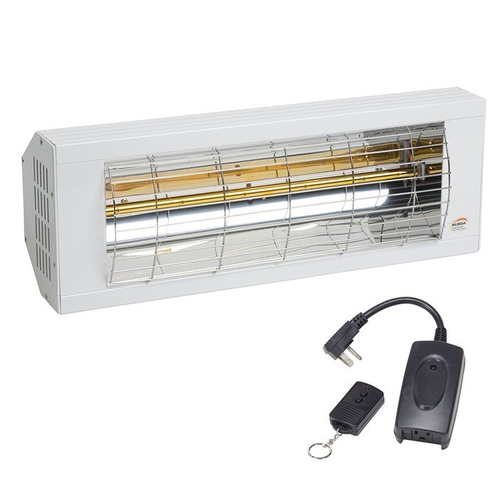 Burda 15242R Remote Control Smart Short Wave Indoor/Outdoor Infrared Heater, 1500-watt N5