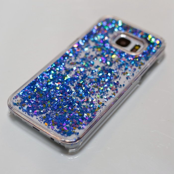 Galaxy S7 Edge Case,Galaxy S7 Edge Liquid Cover,PHEZEN Christmas Tree Santa Claus Design Cool Quicksand Moving... N16