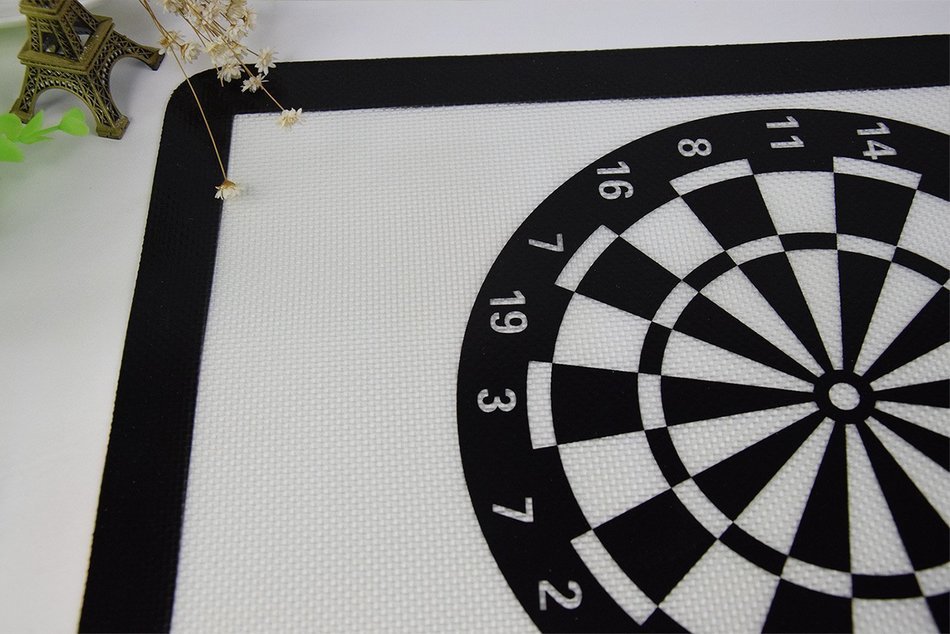 Homankit Silicone Baking Mat - Interesting Dartboard Design - 11 5/8" x 16 1/2" Reusable Non-Stick Liner for Macaron...