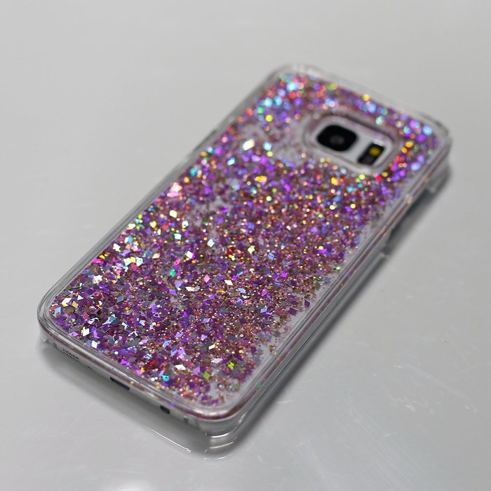 Galaxy S7 Edge Case,Galaxy S7 Edge Liquid Cover,PHEZEN Christmas Tree Santa Claus Design Cool Quicksand Moving... N21
