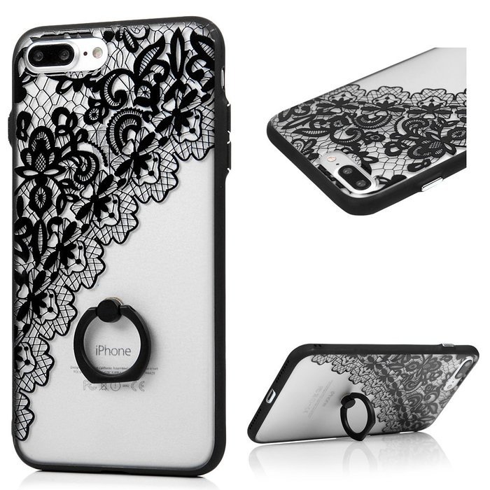 iPhone 7 Plus Case (5.5 inch) - 360 Degree Rotating Ring Holder Kickstand Shockproof Soft TPU Skin Bumper Frame... N72
