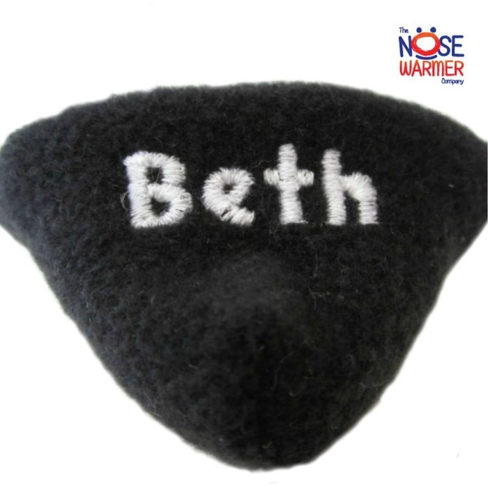 Black Personalized Nose Warmer