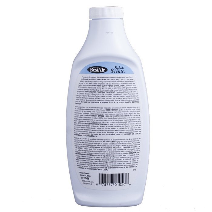 BestAir FSOB6 Splash Scents Ocean Breeze Scent 16 oz N3