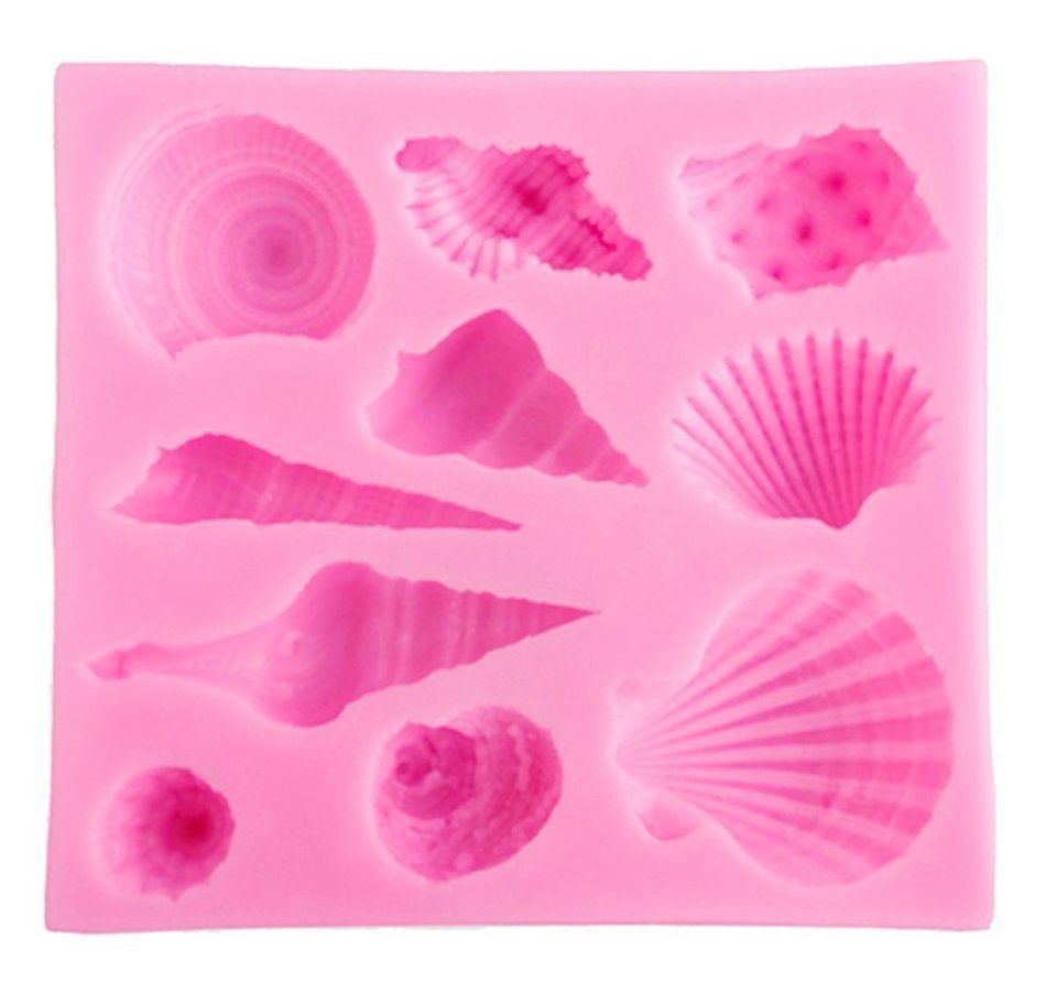 Beauty Clubs 3D Seashell Conch Shape Silicone Cake Mold Fondant Candy Tools