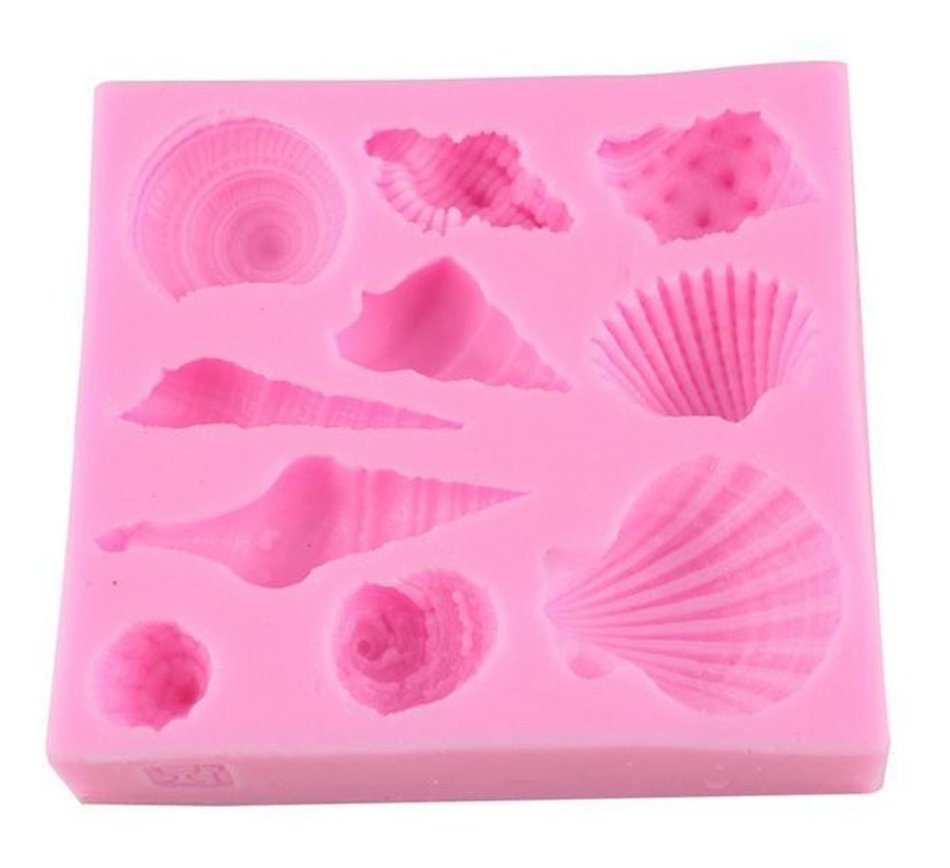 Beauty Clubs 3D Seashell Conch Shape Silicone Cake Mold Fondant Candy Tools N2