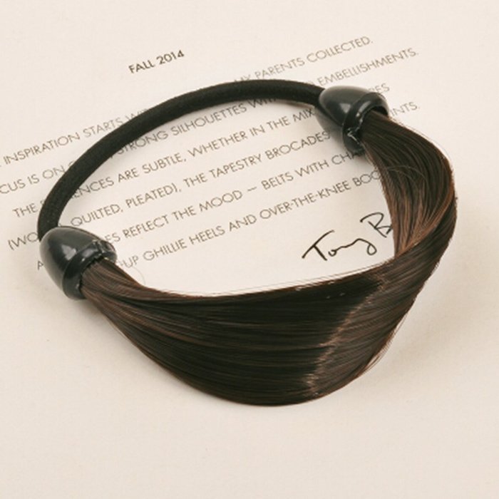 KAKA(TM) Women Girl Korean Stylish Dark Brown Wig Rope Hair Band Accessories N5