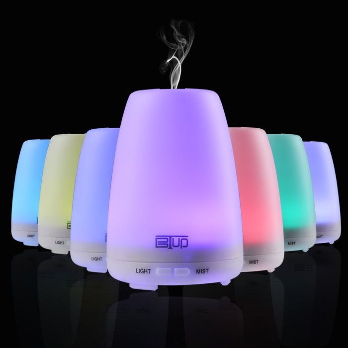 BTUP Essential Oil Diffuser For Ultrasonic Air Humidifier With Adjustable Mist Mode And 7 Color Lights Change... N3