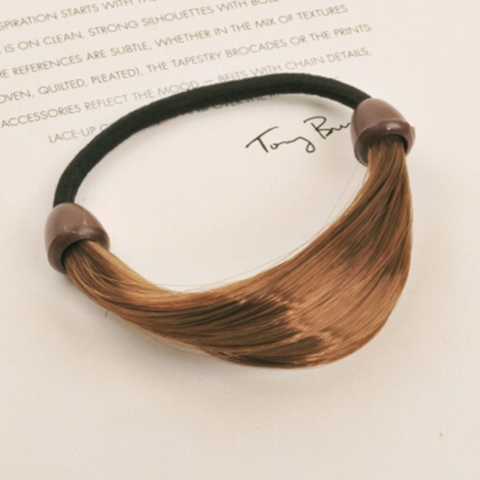 KAKA(TM) Women Girl Korean Stylish Dark Brown Wig Rope Hair Band Accessories N6