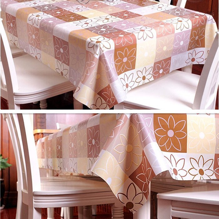 Spritech(TM) 53.9" * 86.6" Fashions Rectangular Waterproof PVC Plastic Table Cloth Table Cover N12