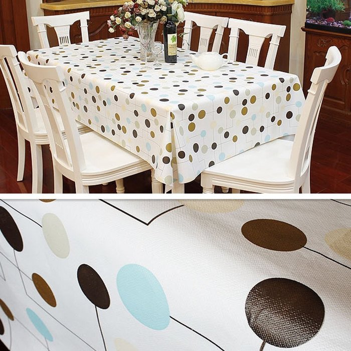 Spritech(TM) 53.9" * 86.6" Fashions Rectangular Waterproof PVC Plastic Table Cloth Table Cover N13