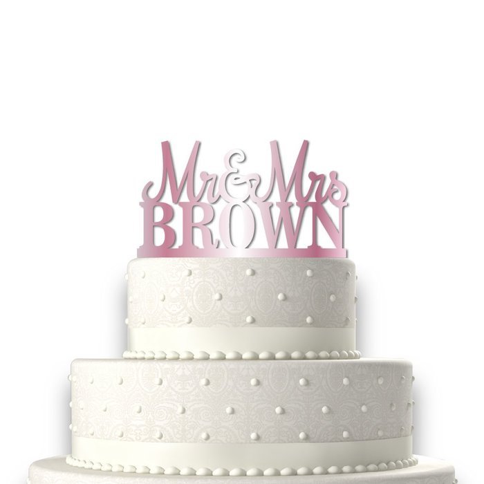 Sugar Yeti | Custom Personalized Mr & Mrs Wedding Cake Topper With Your Last Name Acrylic Cake Topper for Special... N3
