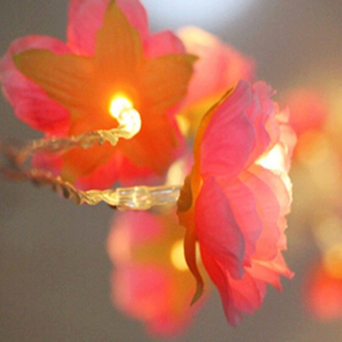 KAKA(TM) Creative DIY Pink Flower Led String Lights with Battery Operated Light for Christmas Wedding Party Garden... N4