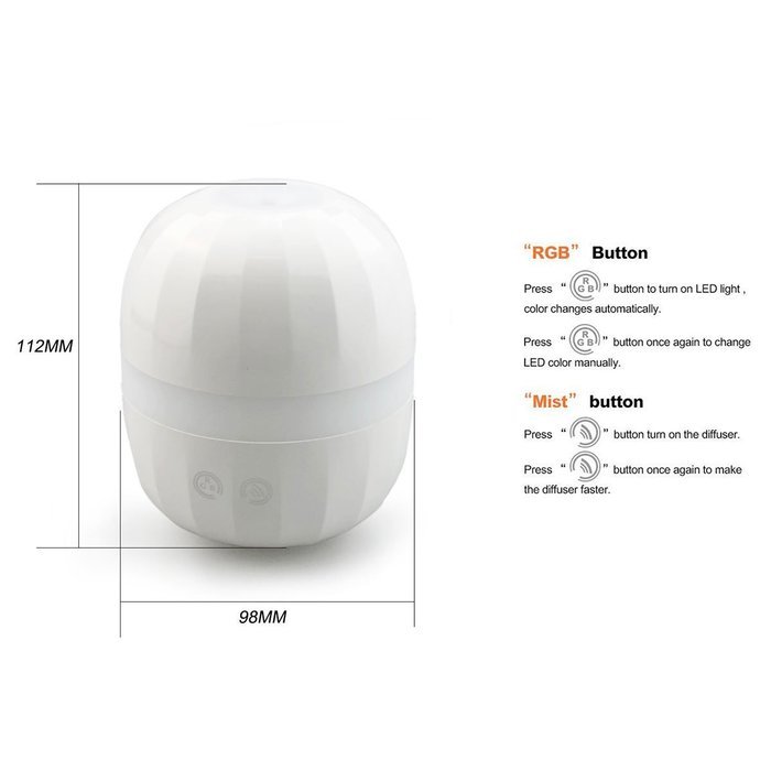 LAMAGIA 100ml Aromatherapy Essential Oil Diffuser Ultrasonic Aroma Mist Portable Humidifier Waterless Auto-off... N5
