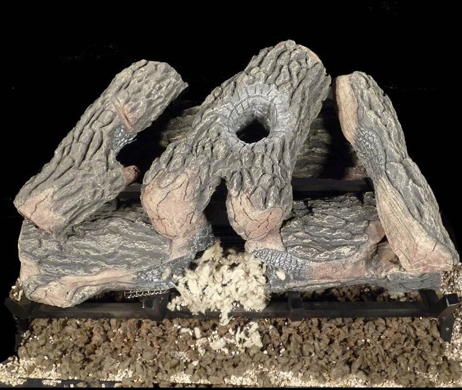 Kingston Gas Log Size: 8" H x 18" W x 8" D N6