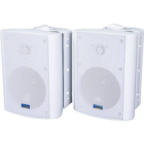 White 5.25" 75-Watt 2-Way Outdoor Patio Speakers