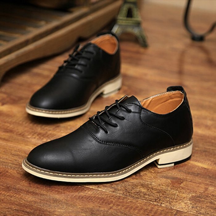 KAKA(TM) Men Fashion Design Spring Autumn PU Leather Lace Up Platform Shoes 40 N10