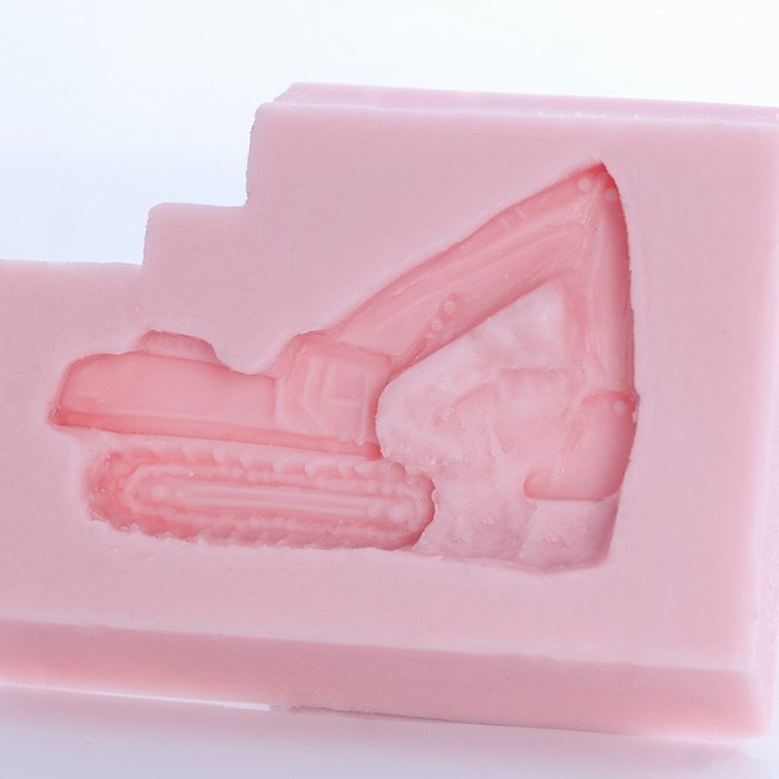 Small Excavator Silicone Mold Food Safe Fondant, Resin, Polymer Clay Mold. Flexible easy to use. Jewelry, Craft...