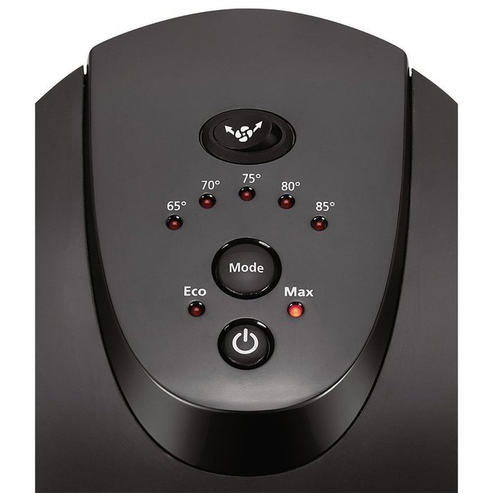 1500W Oscillating Ceramic Tower Heater in Black (Ceramic Tower) N2