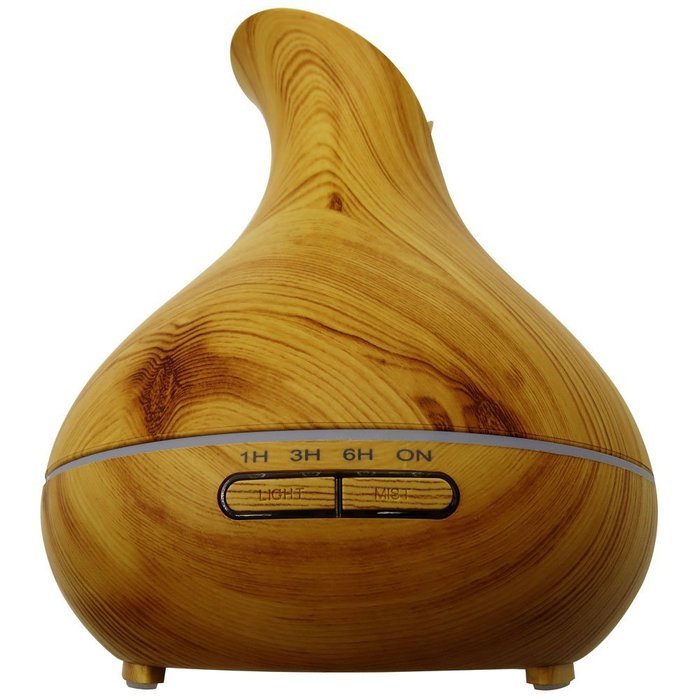 400ML Ultrasonic Aromatherapy Essential Oil Diffuser Cool Mist Humidifier Waterless Auto off (Dark Wooden Grain) N10