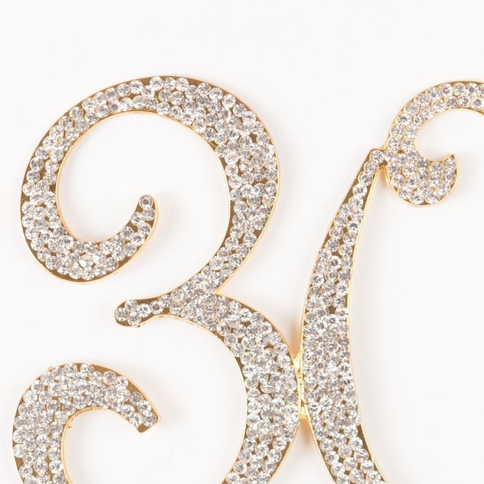 30 Cake Topper for 30th Birthday or Anniversary Gold Party Supplies & Decorations (Gold)