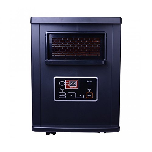 Homeleader&reg; IWH-07 Digital Infrared Quartz Heater 1000W with Remote control, black N5