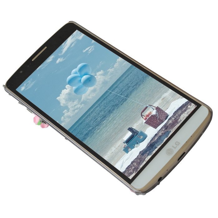 Spritech(TM) Bling Phone Case For LG K7/LG Tribute 5,3D Handmade Silver Crystal Flower Pendant Accessary Design... N12