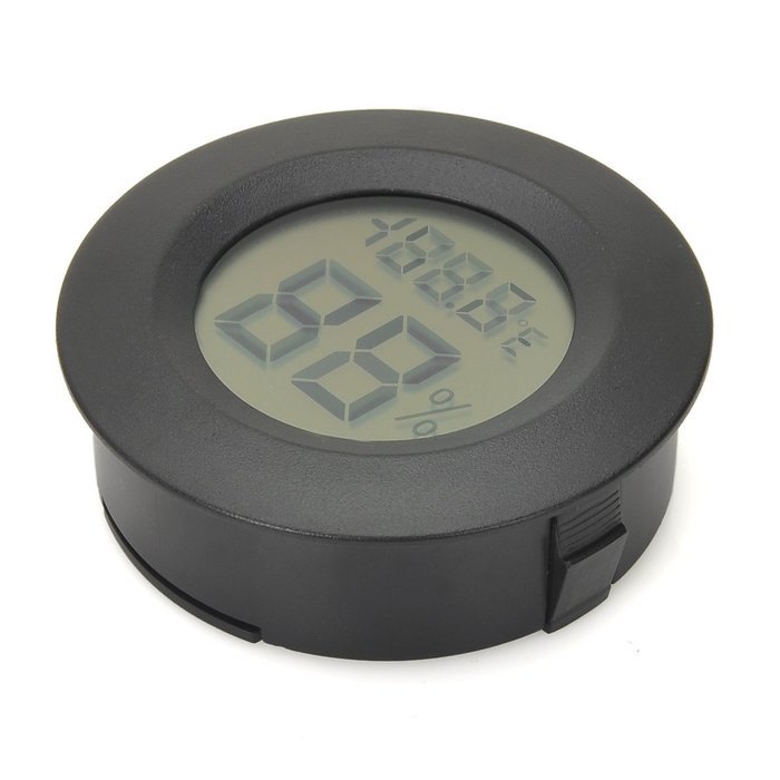 Black 1.0" LCD Electric Household Thermometer Hygrometer Humidity Meter N2