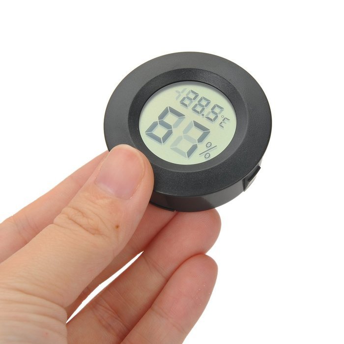 Black 1.0" LCD Electric Household Thermometer Hygrometer Humidity Meter N3