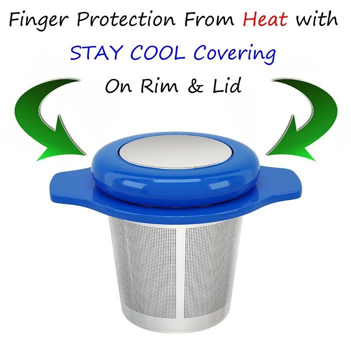 MyTea Infuser ~ Ultra Fine Loose Leaf Tea Infuser with Lid ~ Large Capacity Stainless Steel Tea Strainer Basket... N6