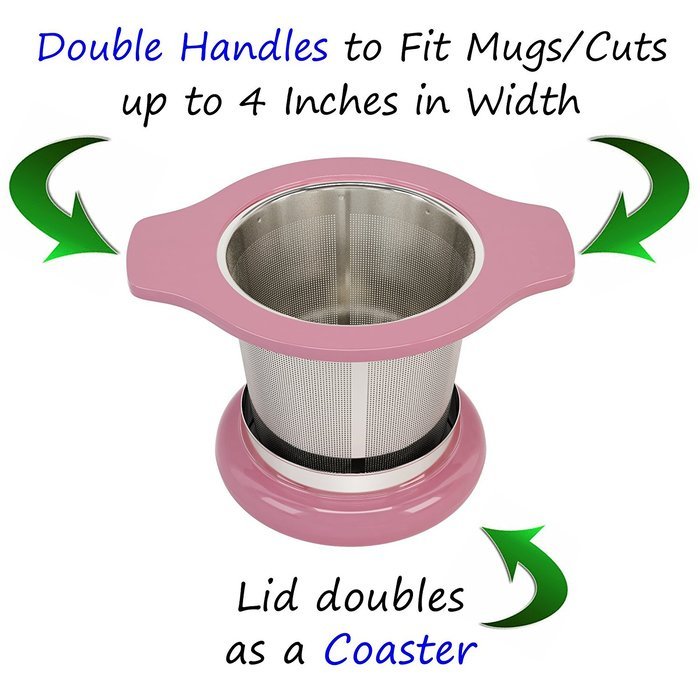 MyTea Infuser ~ Ultra Fine Loose Leaf Tea Infuser with Lid ~ Large Capacity Stainless Steel Tea Strainer Basket... N10