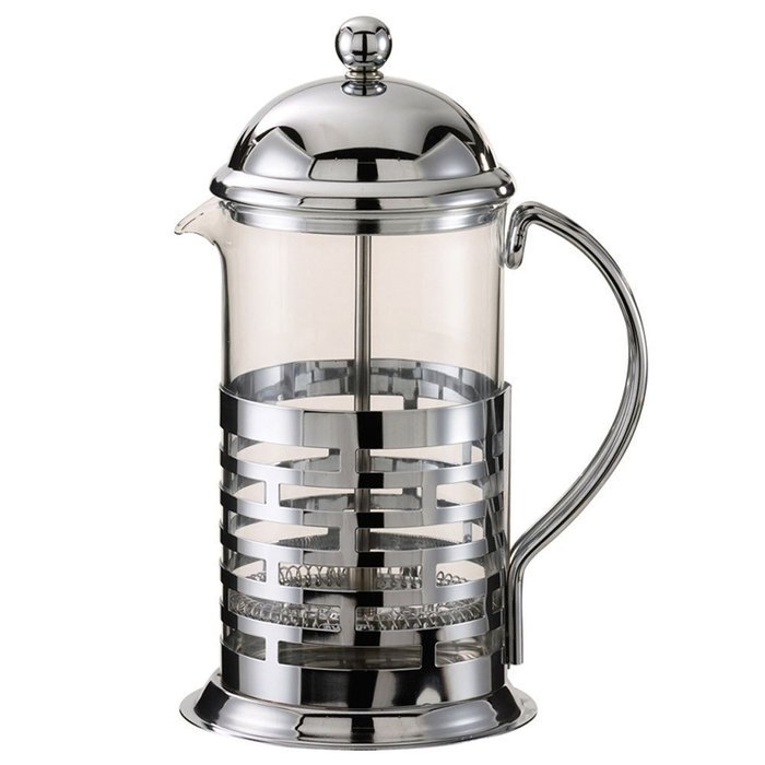 Service Ideas T877B Brick Coffee Press, Polished, Stainless Steel, 1000 mL
