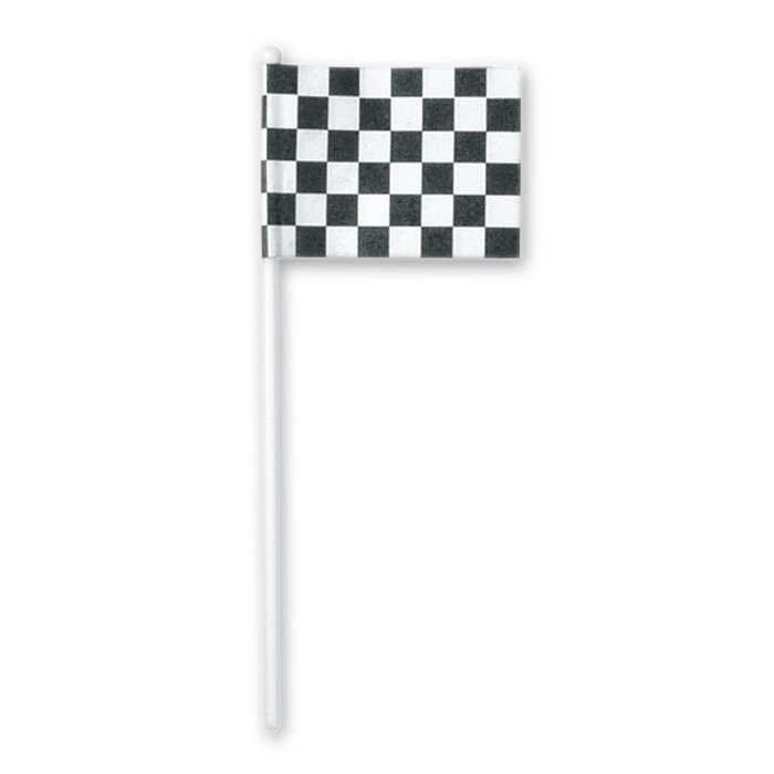 DecoPac Checkered Flag DecoPic Cupcake Picks (12 Count)