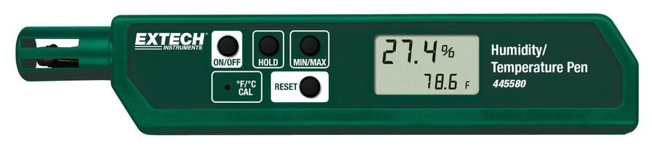Extech 445580 Humidity and Temperature Pen Sized Meter with Pocket Clip N3