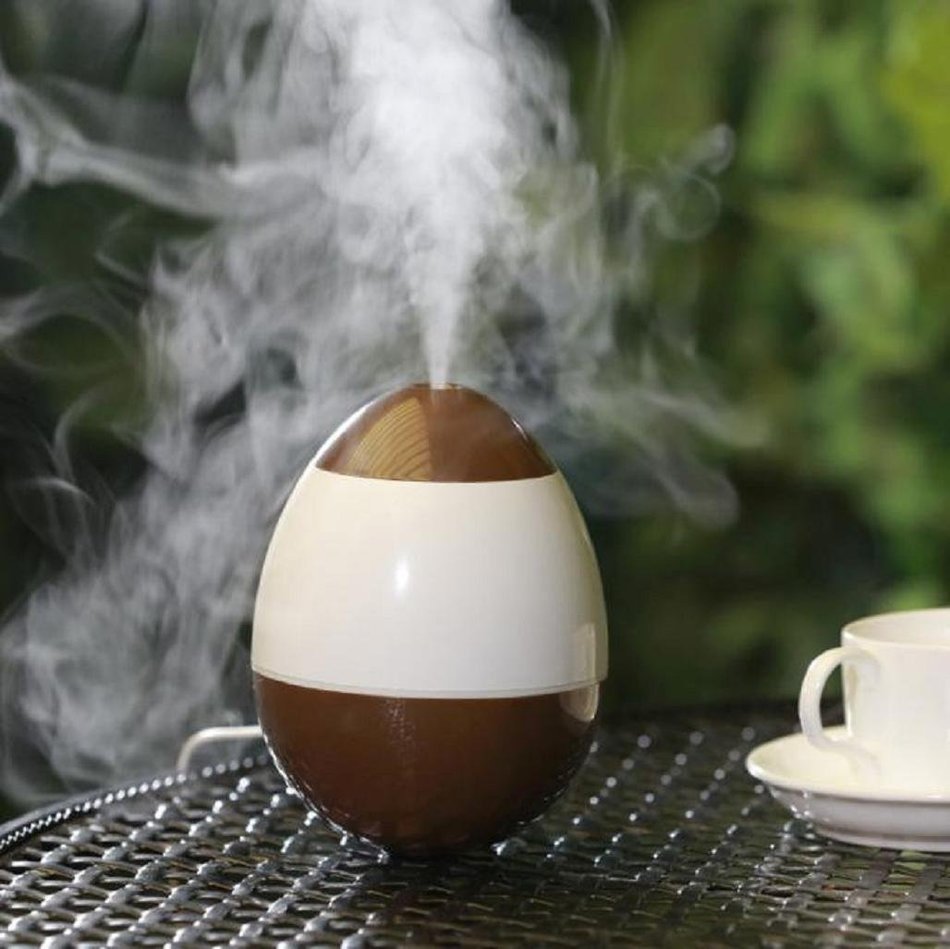 Leewa Tumbler Pattern Home Aroma LED Air Humidifier with USB - 150ml Water Capacity (Brown) N2