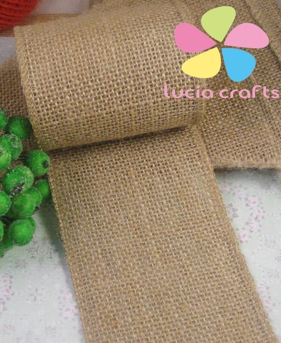 Natural Jute Ribbon Wedding Party DIY Decoration Craft 3y/lot (8cm)