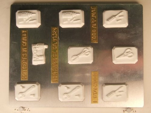 Small Construction Assortment on Background: Tools F017 Happy Father's Day Chocolate Candy Mold