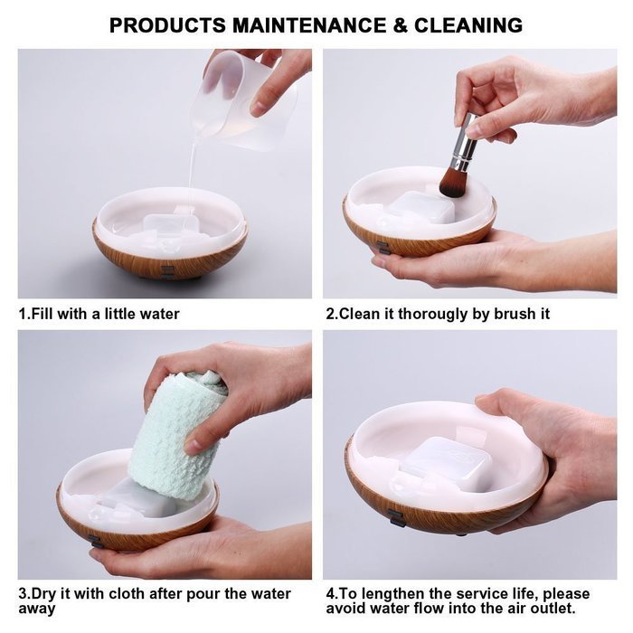 BEW Aromatherapy Diffuser,Wood Grain Cool Mist Ultrasonic Humidifier for Office Home Bedroom Living Room Study... N57