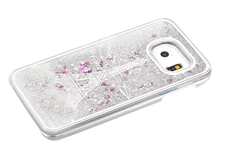 S6 Case,Galaxy S6 Case,PHEZEN Galaxy S6 Bling Case,[Crystal Clear] Creative Design 3D Funny Flowing Bling Glitter... N11
