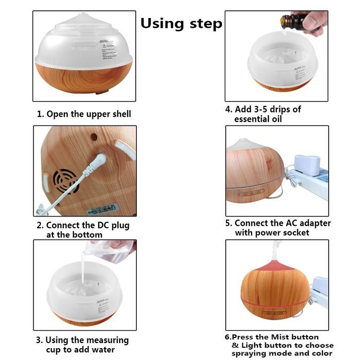 Arova 400ml Aromatherapy Essential Oil Diffuser - Portable Ultrasonic Diffuser Cool Mist Air Humidifier - Timer... N6