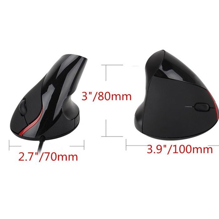 Spritech(TM) USB Wired Health Vertical Mouse Human Ergonomic Wireless Mouse 5 Button Vertical Ergonomic Mouse N8