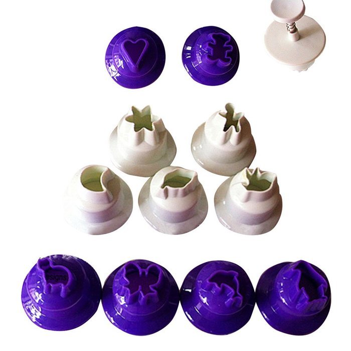 (Asubogu) ASVOGUE one set DIY multi-color shape cake mold random color