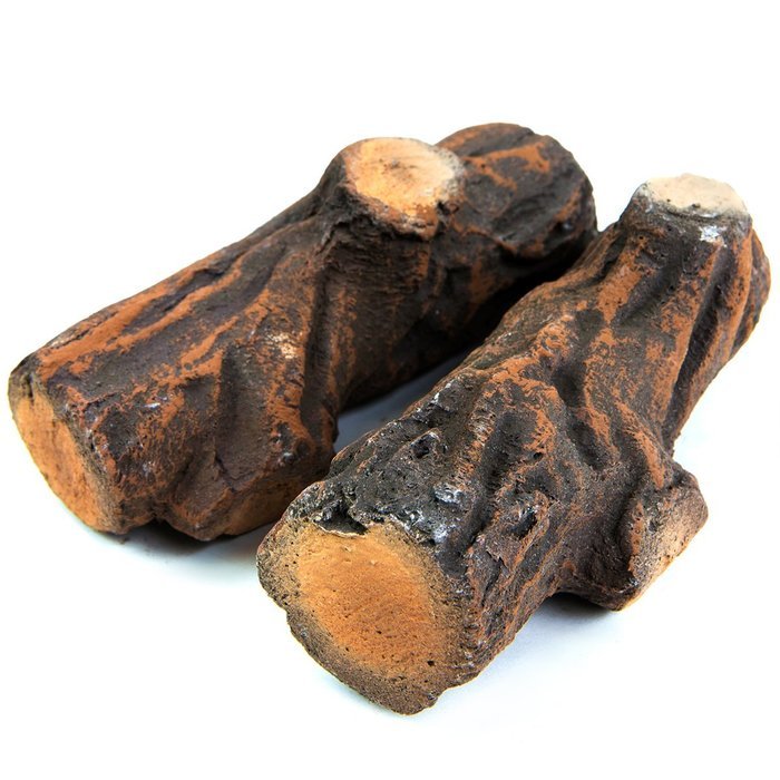 Barton Fireplace Decoration 10 Piece of Petite Ceramic Wood Fireplace Log N3