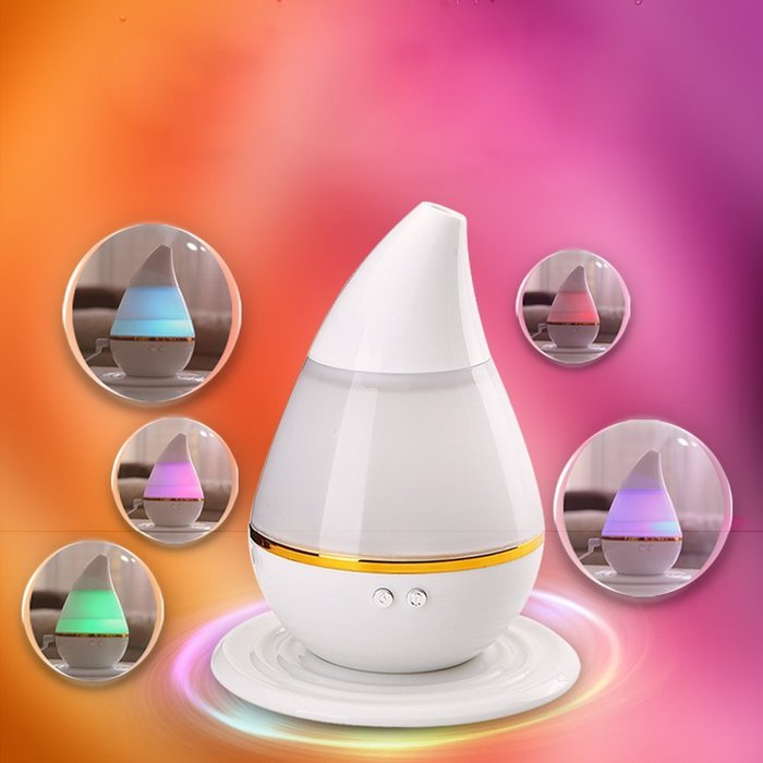 Whitelotous 200ml Cool Mist Humidifier Aroma Essential Oil Diffuser with LED Color Changing Lamp Light for Home... N7