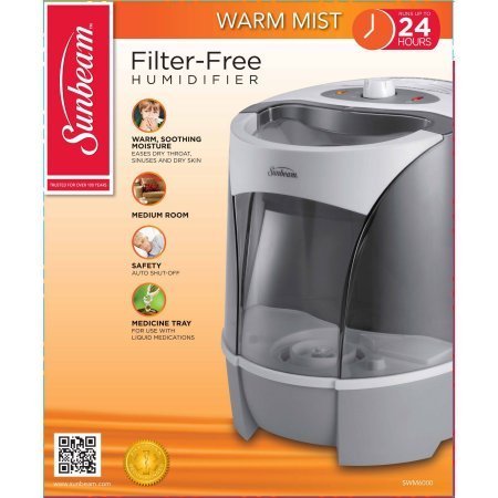 Sunbeam Warm Mist Humidifier SWM6000-UM, Gray N2