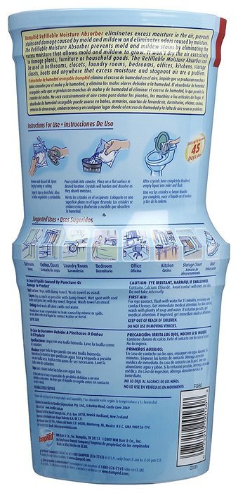 Damp Rid Refillable Moisture Absorber, 21 oz, 2 pk-2 pack N2