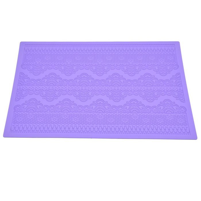 inkint Fondant Cake Decorating Tools Silicone Border Decoration Pad Sugarcraft Lace Molds Cake Border Lace Cutter... N2