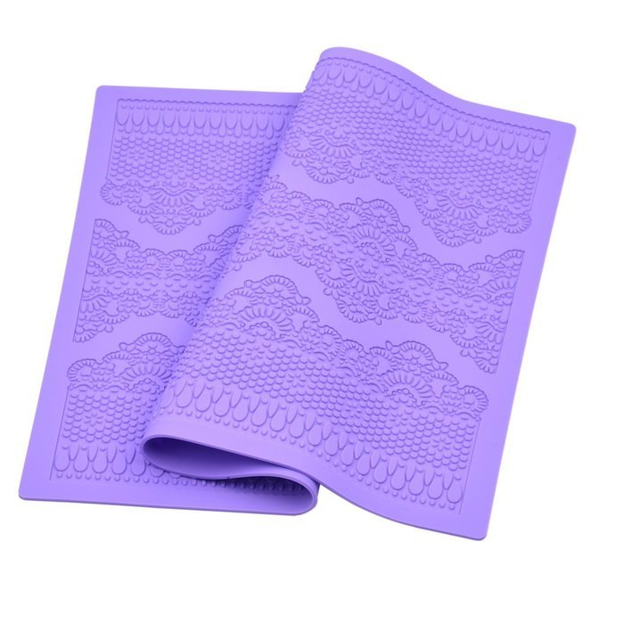 inkint Fondant Cake Decorating Tools Silicone Border Decoration Pad Sugarcraft Lace Molds Cake Border Lace Cutter... N3