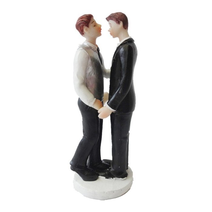 Derker Romance Gay Couple Figurine Wedding Cake Topper