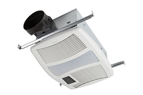 Broan QTXN110HL Ultra Silent Heater Combination Ventilation Fan with Light in 6" Round Ducting (110 CFM) N4